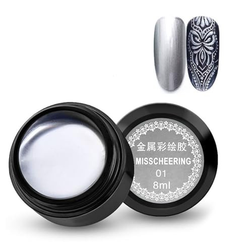 Hacaus 8 ml-es fémes körömlakk ezüst 01 - outlet termék