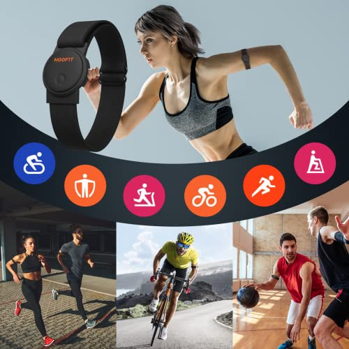 moofit HW401 pulzusmérő karkötő, IP67 vízálló, Bluetooth/ANT+ támogatás, újratölthető - outlet termék