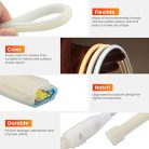 XUNATA LED neon fény, COB LED neon szalag 220V vízálló rugalmas LED szalag szuper - outlet termék