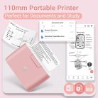 Phomemo M04S mini mobiltelefon hőnyomtató zsebnyomtató, Bluetooth, 53/80/110mm - outlet termék