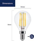FLSNT E14 LED izzó 6.5W, 2700K, 806LM, 4 darabos - outlet termék