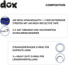 DDOXX fényvisszaverő póráz kutyáknak, Air-Mesh - 2m, 3-szoros, harapásálló - outlet termék