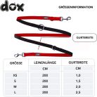 DDOXX fényvisszaverő póráz kutyáknak, Air-Mesh - 2m, 3-szoros, harapásálló - outlet termék