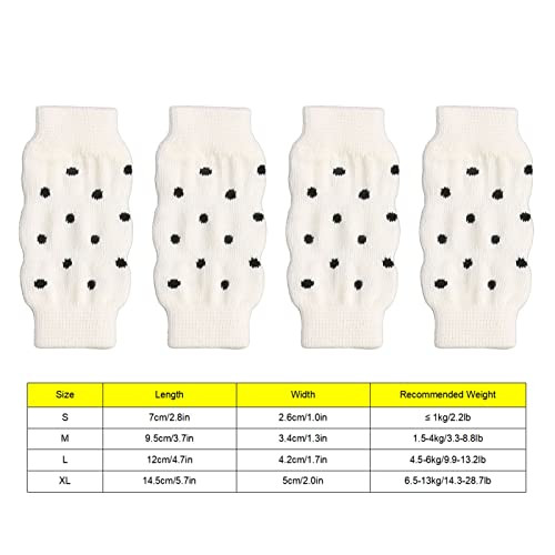 Tnfeeon kutya lábvédő, 4 darabos kutya könyökvédő aranyos pöttyös, kényelmes, magas - outlet termék