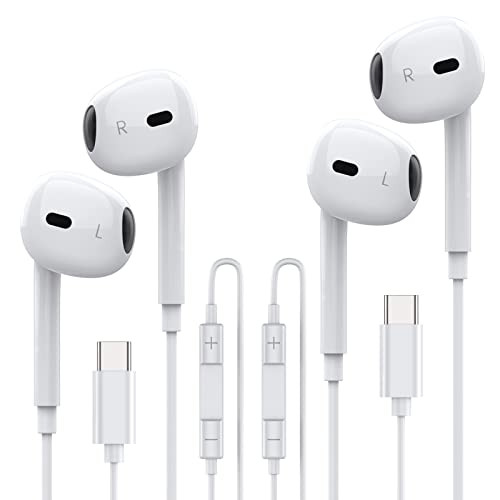 2 darabos USB C fülhallgató mikrofonnal fehér - outlet termék