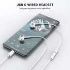 2 darabos USB C fülhallgató mikrofonnal fehér - outlet termék