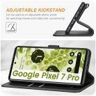 Ganbary Google Pixel 7 Pro tok, prémium bőr kártyatartó, mágneszár, állvány funkció - outlet termék