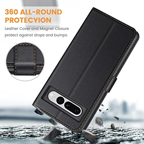 Ganbary Google Pixel 7 Pro tok, prémium bőr kártyatartó, mágneszár, állvány funkció - outlet termék