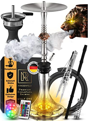 M. ROSENFELD shisha szett komplett - rozsdamentes acél egyedi légáramlással 3 nemes - outlet termék