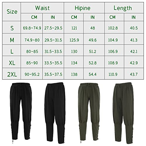 Kseyic középkori férfi nadrág, viking kalóz nadrág, Halloween jelmez - outlet termék