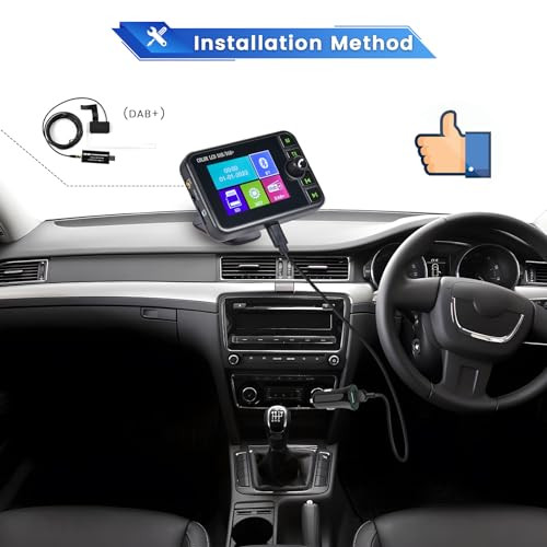 Hikity DAB DAB+ digitális rádió adapter autórádióhoz Bluetooth-kihangosítóval, 2,4 - outlet termék