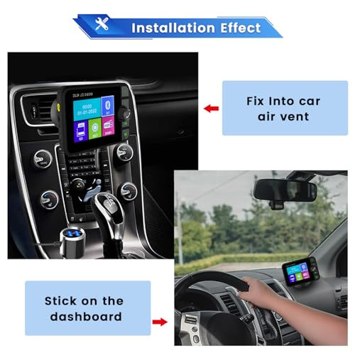 Hikity DAB DAB+ digitális rádió adapter autórádióhoz Bluetooth-kihangosítóval, 2,4 - outlet termék