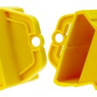 QWORK 2 darabos kerékék utánfutóhoz sárga - outlet termék