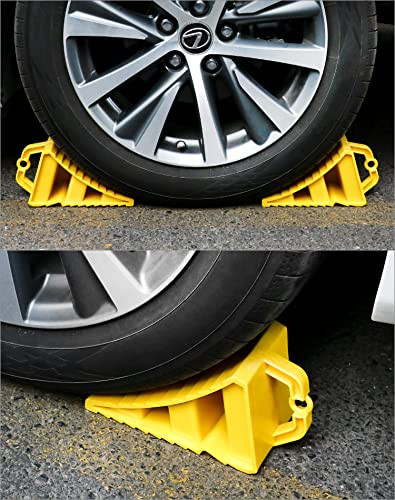 QWORK 2 darabos kerékék utánfutóhoz sárga - outlet termék