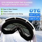 EXP Vision snowboard/sí szemüveg férfi, női, ifjúsági, 100% UV400 védelem - outlet termék