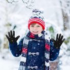 SATINIOR 3 pár gyerek polár kesztyű fekete, szürke, kék - outlet termék