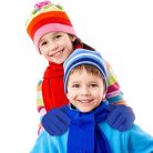 SATINIOR 3 pár gyerek polár kesztyű fekete, szürke, kék - outlet termék