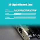 GLOTRENDS LE8105 PCI-E hálózati kártya 2.5Gbps, RTL8125BG chip, PCI-Express 2.0 X1 - outlet termék