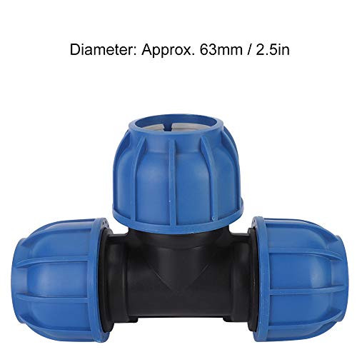 63 mm T-csatlakozó vízvezeték PE műanyag, kerti - outlet termék