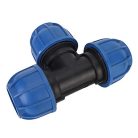63 mm T-csatlakozó vízvezeték PE műanyag, kerti - outlet termék