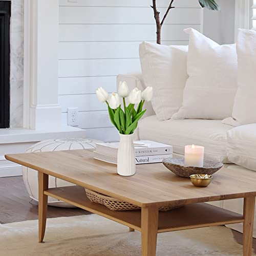 Briful 2 darabos mű tulipán kerámia vázával fehér - outlet termék