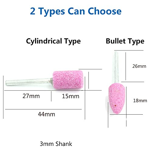 20 darabos csiszolókő készlet, 4mm golyó alakú csiszolófej forgó szerszám bit készlet - outlet termék