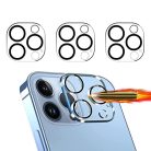 3 darabos kamera védőüveg iPhone 12 Pro-hoz 3D lencse fólia, karcálló, 9H keménység - outlet termék