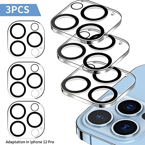 3 darabos kamera védőüveg iPhone 12 Pro-hoz 3D lencse fólia, karcálló, 9H keménység - outlet termék