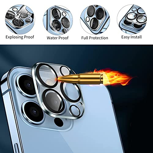 3 darabos kamera védőüveg iPhone 12 Pro-hoz 3D lencse fólia, karcálló, 9H keménység - outlet termék