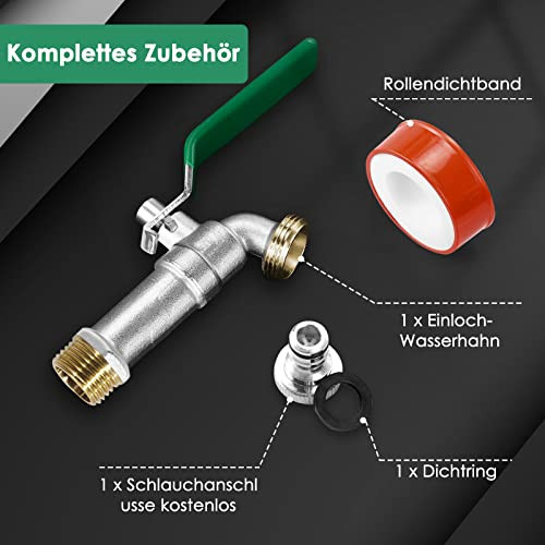 SPGOOD kerti vízcsap, prémium vízcsap 1/2 col rézből, rozsda- és fagyálló - outlet termék