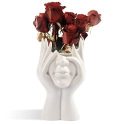   CEMABT arc váza, virágváza, asztali dekoráció, kerámia test váza, női forma, ideális - outlet termék