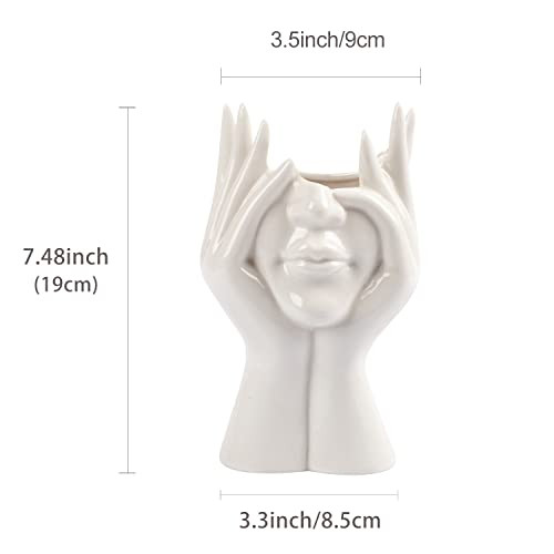 CEMABT arc váza, virágváza, asztali dekoráció, kerámia test váza, női forma, ideális - outlet termék