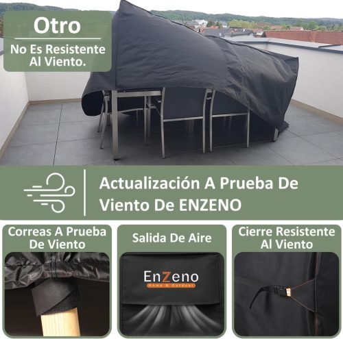 Enzeno kerti bútor takaró vízálló szellőzőnyílásokkal 151 x 151 cm - outlet termék