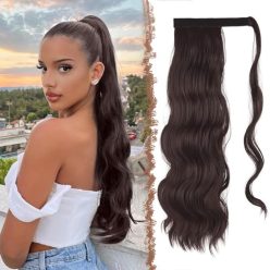   FESHFEN copf hajhosszabbítás világos hamvasbarna & szőkés szőke, 60 cm - outlet termék