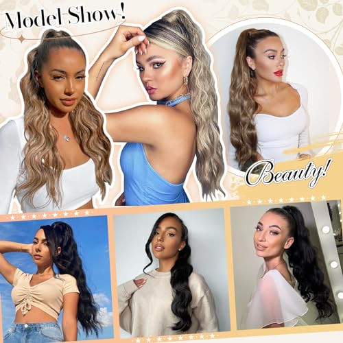 FESHFEN copf hajhosszabbítás világos hamvasbarna & szőkés szőke, 60 cm - outlet termék