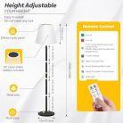 Outdoor napelemes állólámpa fényérzékelővel, állítható RGB és meleg fehér - outlet termék