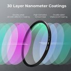 Beschoi 82mm UV védőszűrő 30 rétegű nano bevonat, optikai üveg, vízlepergető, vékony - outlet termék