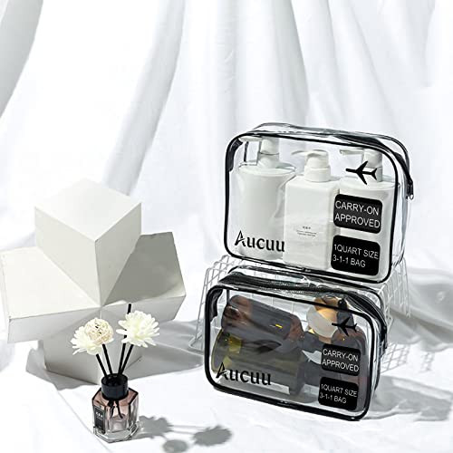 Clear piperecikk táska, 2 darabos PVC vízálló piperecikk hordtáska, TSA jóváhagyott - outlet termék