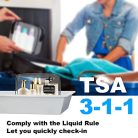 Clear piperecikk táska, 2 darabos PVC vízálló piperecikk hordtáska, TSA jóváhagyott - outlet termék