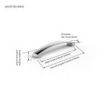FURNIWARE 5 darabos bútorfogantyú 128 mm, króm - outlet termék
