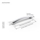 FURNIWARE 5 darabos bútorfogantyú 160 mm furattáv, króm - outlet termék