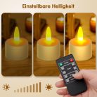 Rikiss újratölthető LED teamécses távirányítóval - outlet termék