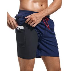   Domee férfi úszónadrág 2 az 1-ben kompressziós béléssel, cipzáras zsebekkel 2XL- outlet termék