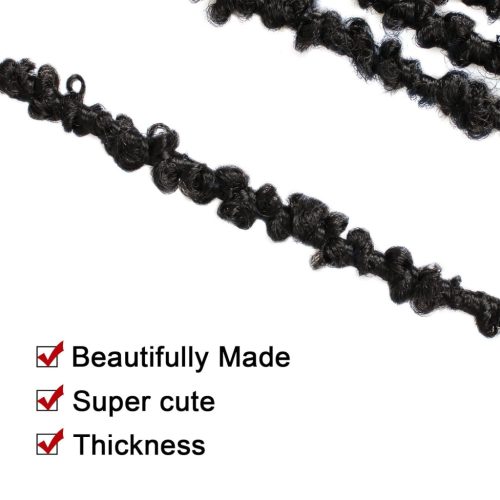 Xtrend 36 hüvelykes pillangó loknik horgolt haj (fekete) - outlet termék