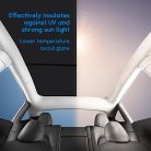 ThinsGo Tesla Model Y napellenző UV-védelem, ezüst - outlet termék