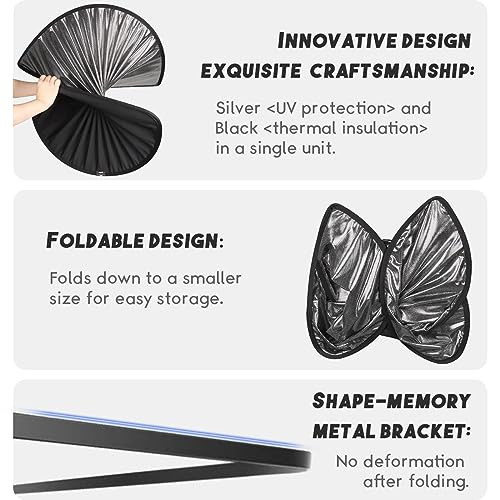 ThinsGo Tesla Model Y napellenző UV-védelem, ezüst - outlet termék