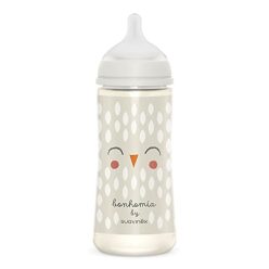   Suavinex 307839 cumisüveg 360 ml, szilikon, antikólikás, sűrű folyású, +6 hónap, bézs - outlet termék