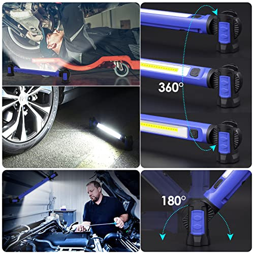 Work Light 2500LM LED munkalámpa 5200mAh, újratölthető, mágneses, akasztós, vezeték - outlet termék