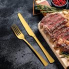 Bestdin 60 darabos evőeszközkészlet matt arany, 12 személyes - outlet termék