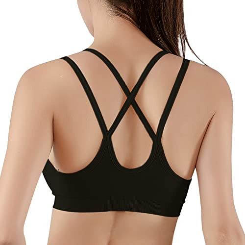 Neteson női sportmelltartó keresztpántos fekete - outlet termék